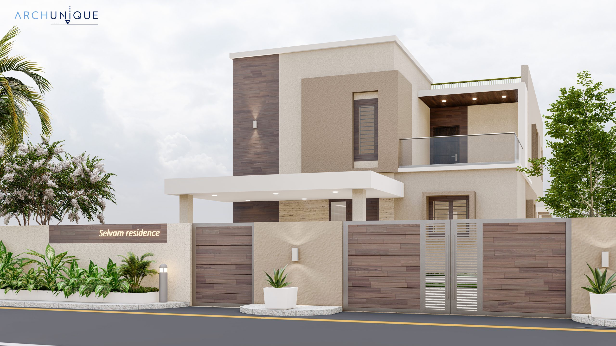 Luxury villa elevation